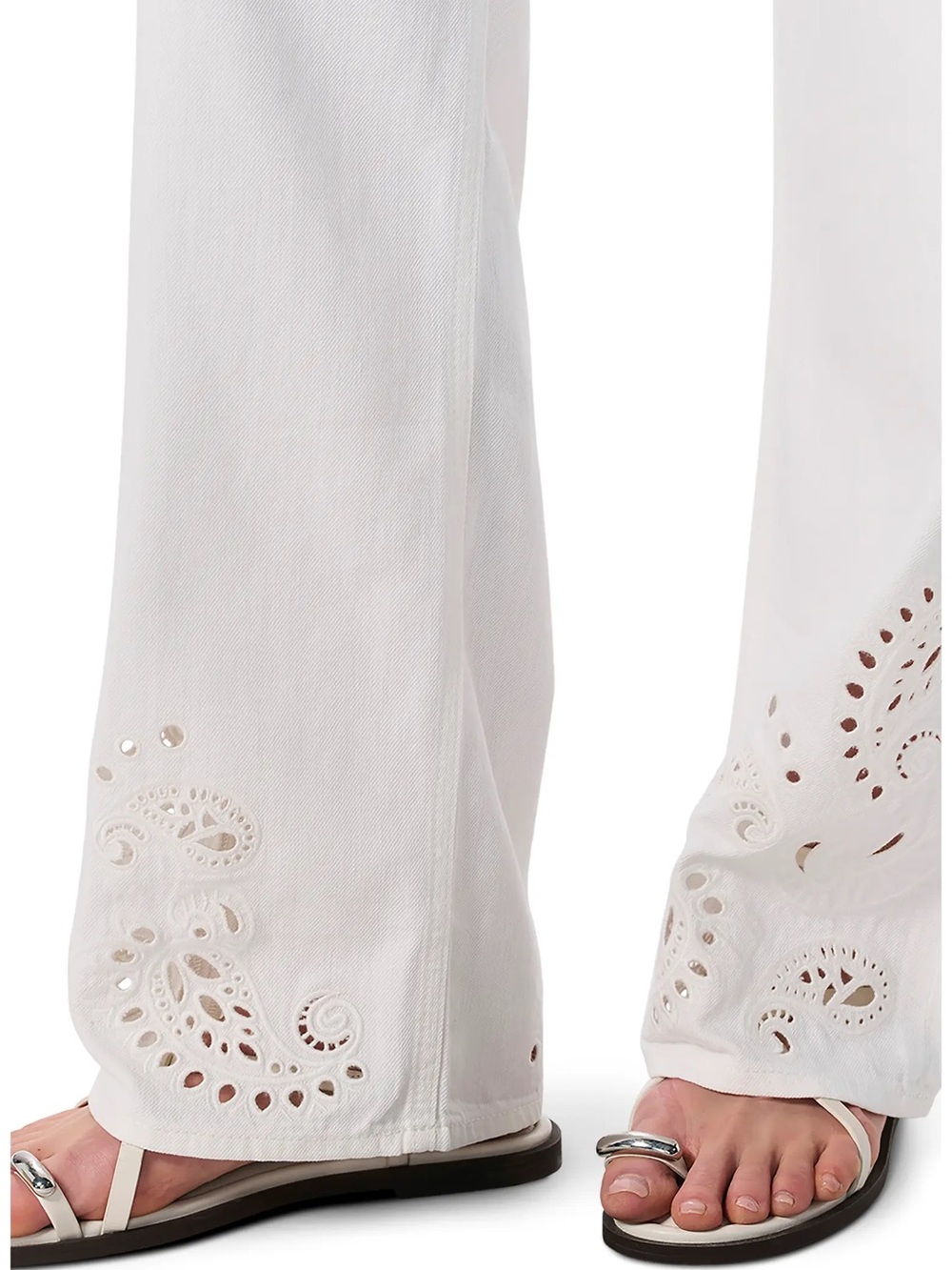 Rag & Bone Ultra Featherweight Phoebe Drawstring Embroidered Jeans - Picture 4 of 7